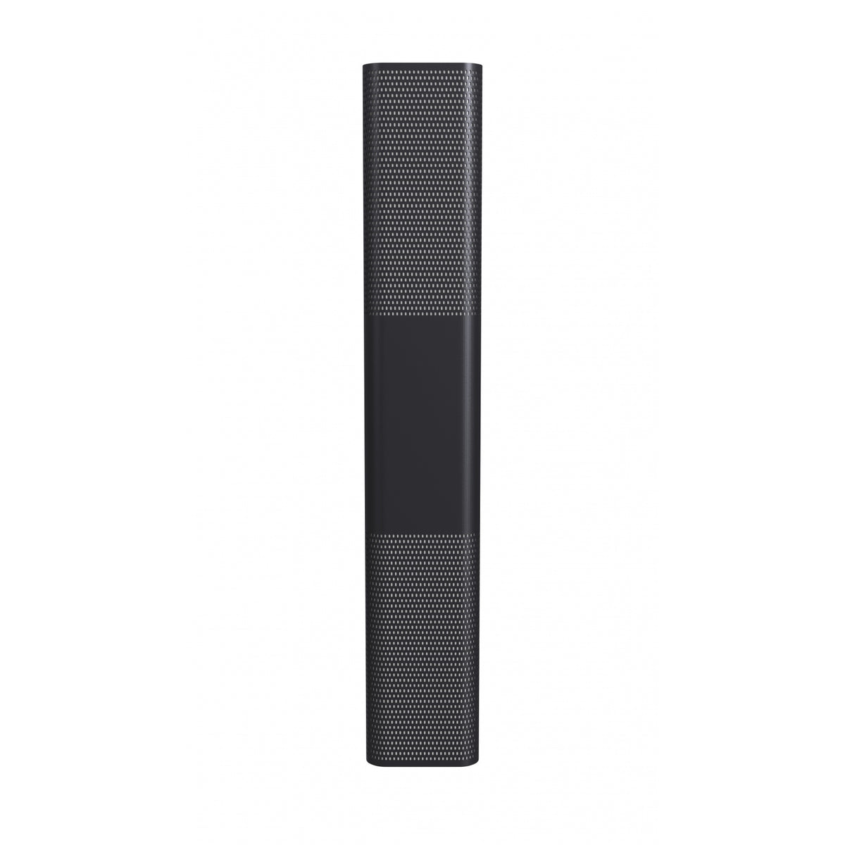Avenue LED extérieure Murale AV2236-BLK vue de face — Rectangle noir de 91,4 cm (36 po) de hauteur avec motif de grille perforée découpée au laser sur fond blanc