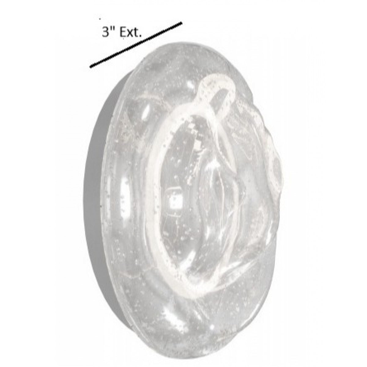 Avenue Outdoor LED Wall Sconce with Wavy Glass AV8007-CLR side profile — 7"W wide glass shade extension from black wall plate