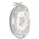 Avenue LED extérieure Murale Avec profil latéral en verre ondulé AV8010-CLR — extension de l'abat-jour en verre de 20 cm (8 po) de large à partir de la plaque murale noire