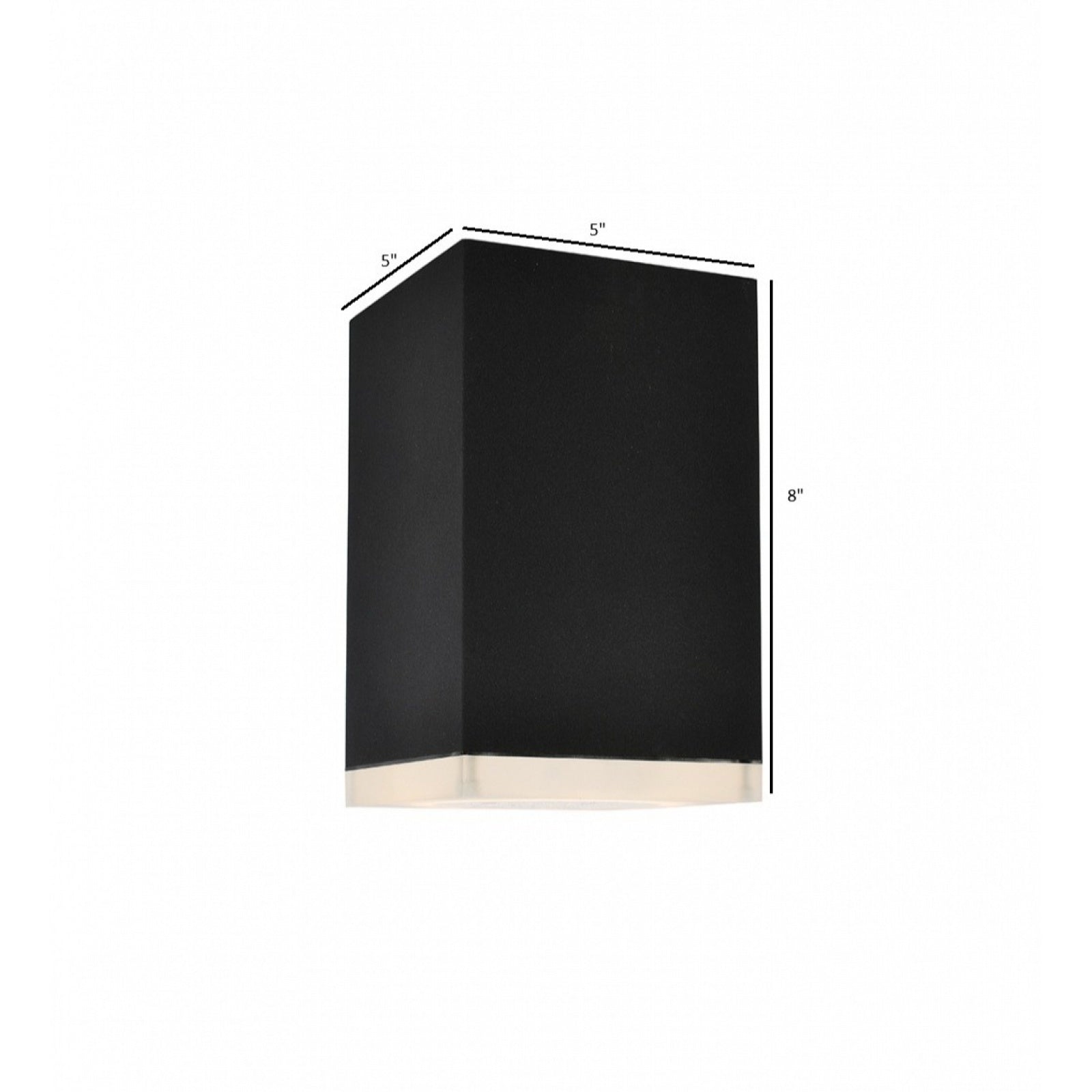 Avenue Outdoor LED Flushmount AV9888-BLK installed on outdoor ceiling — black round fixture flush with surface, even LED glow