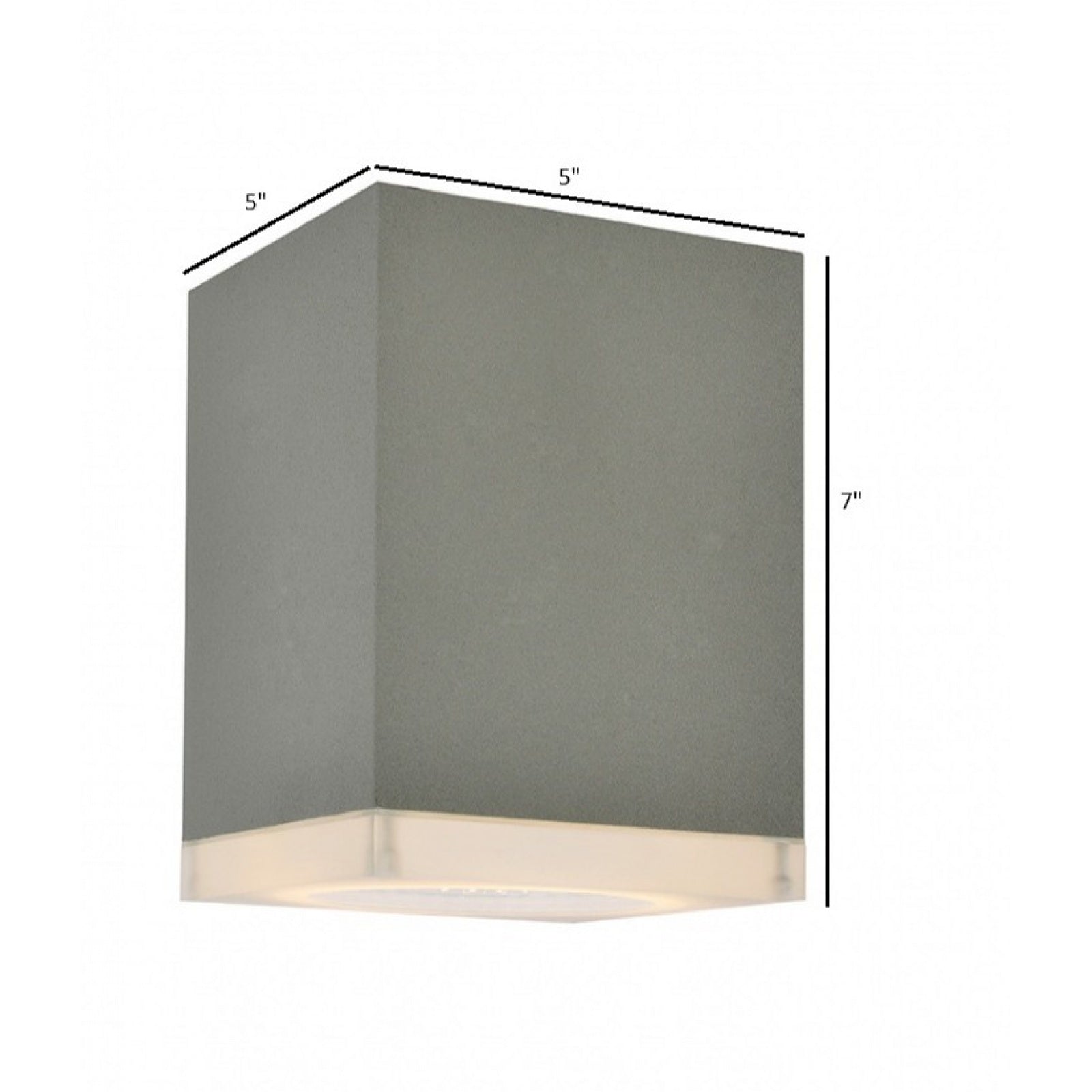 Avenue Outdoor LED Flushmount AV9889-SLV installed on outdoor ceiling — silver round fixture flush with surface, even LED glow