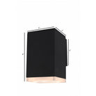 Avenue Outdoor Mini LED Wall Sconce AV9890-BLK installed on exterior — small black sconce with clean even LED glow
