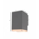 Avenue Outdoor Mini LED Wall Sconce AV9890-SLV installed on exterior — small silver sconce with clean even LED glow