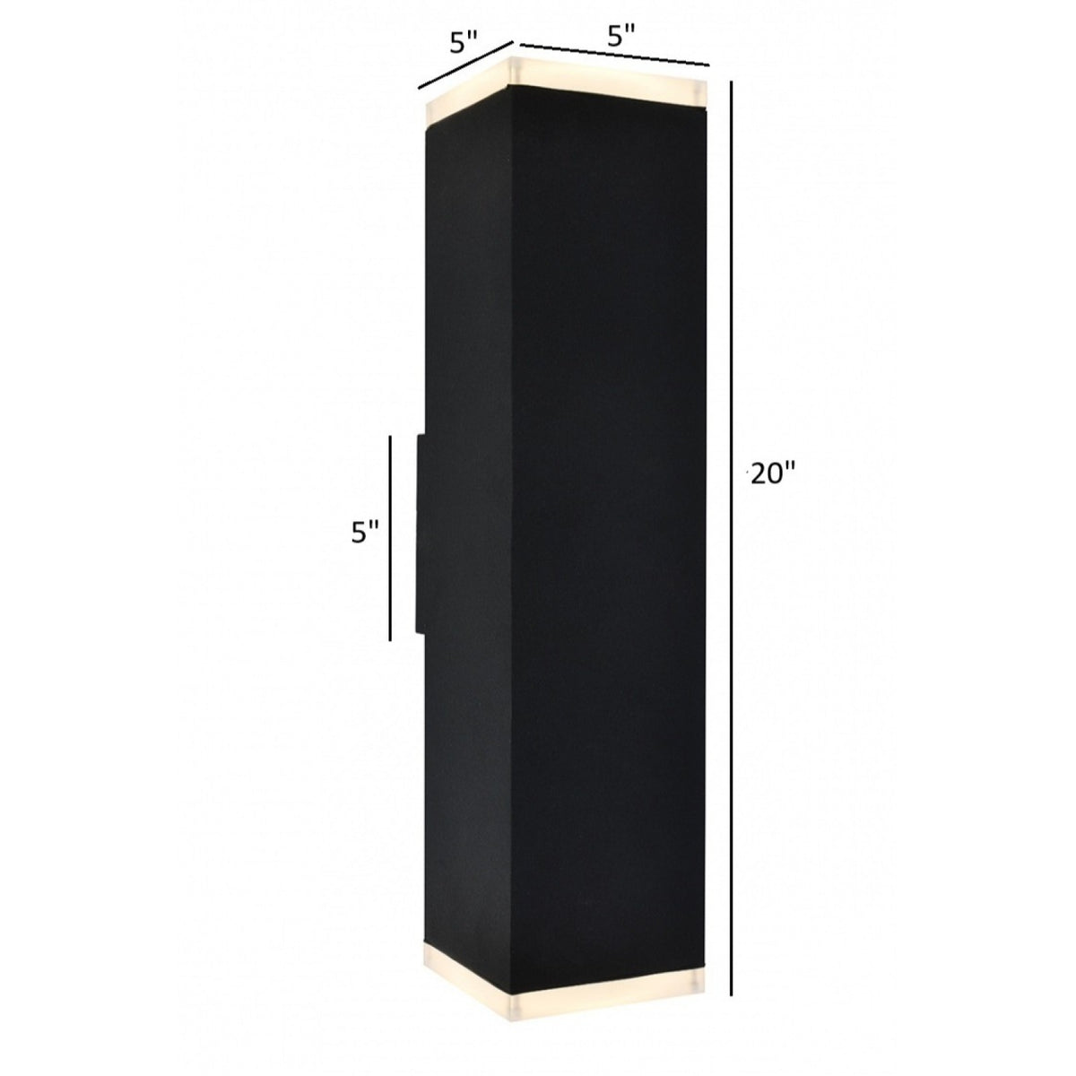Avenue Outdoor Up/Down LED Wall Sconce AV9892-BLK installed on exterior — black sconce projecting defined upward and downward beams on wall surface
