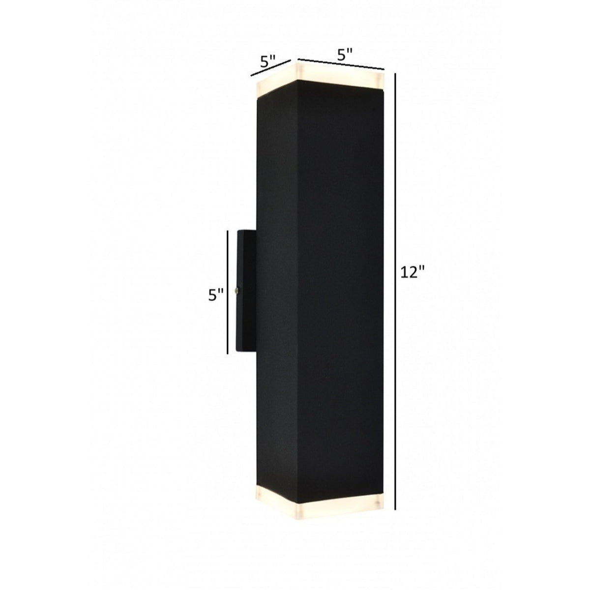 Avenue Outdoor Up/Down LED Wall Sconce AV9893-BLK installed on exterior — black sconce projecting defined upward and downward beams on wall surface