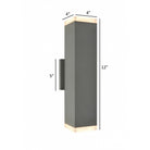 Avenue Outdoor Up/Down LED Wall Sconce AV9893-SLV installed on exterior — silver sconce projecting defined upward and downward beams on wall surface