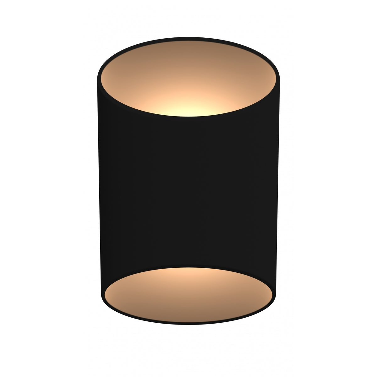 Avenue Outdoor Cylindrical LED Wall Sconce AV9897-BLK front view — 20"H slim black round cylinder on white background, 7-inch diameter