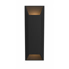 Avenue Outdoor Large Cylindrique LED Murale AV9898-BLK vue de face — Cylindre rond noir de 30,5 cm de hauteur avec une projection murale de 10 cm, fond blanc
