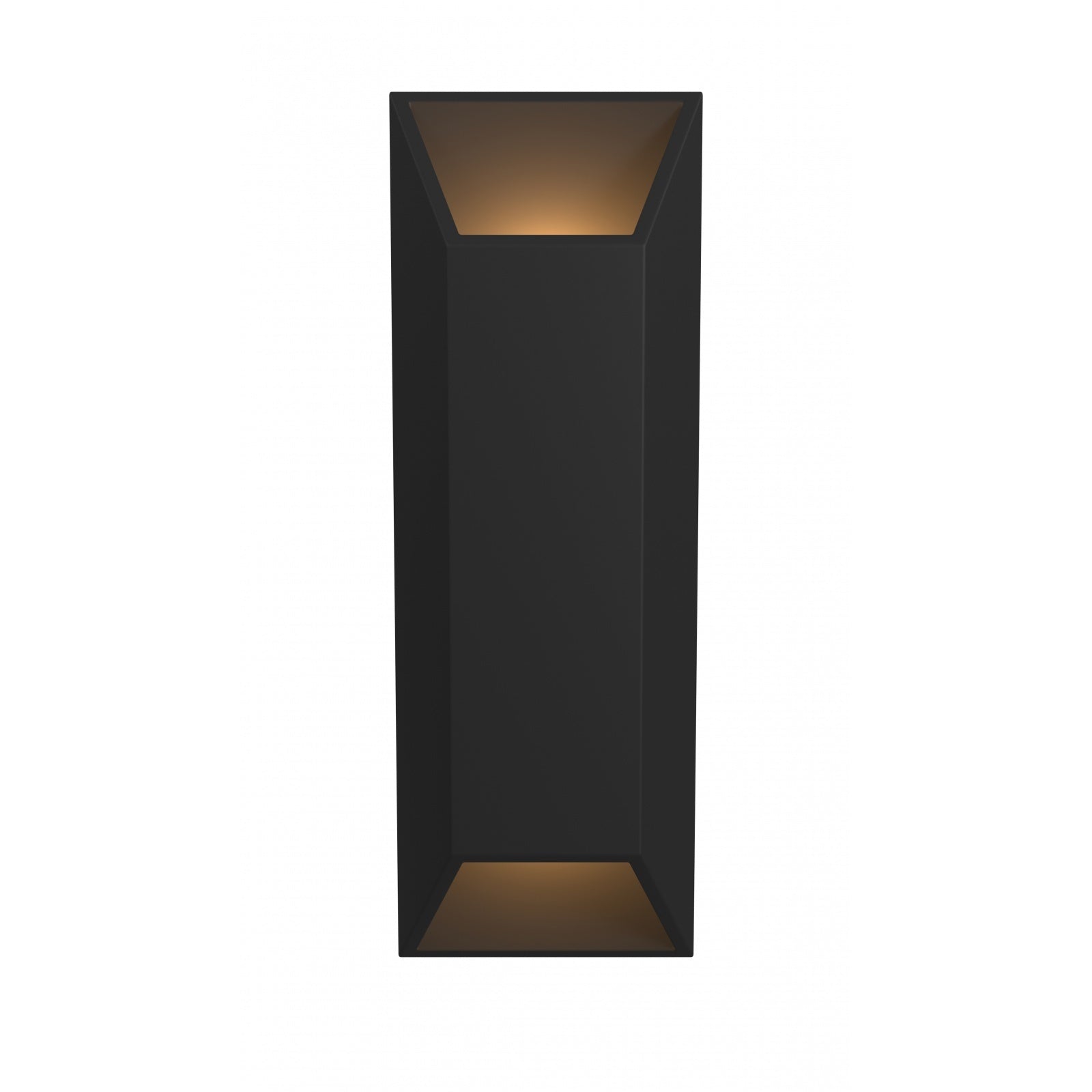Avenue Outdoor Large Cylindrique LED Murale AV9898-BLK vue de face — Cylindre rond noir de 30,5 cm de hauteur avec une projection murale de 10 cm, fond blanc