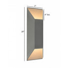 Avenue Outdoor Large Cylindrique LED Murale AV9898-SLV installé à l'extérieur — large cylindre argenté projetant une lumière circulaire chaude sur le mur environnant