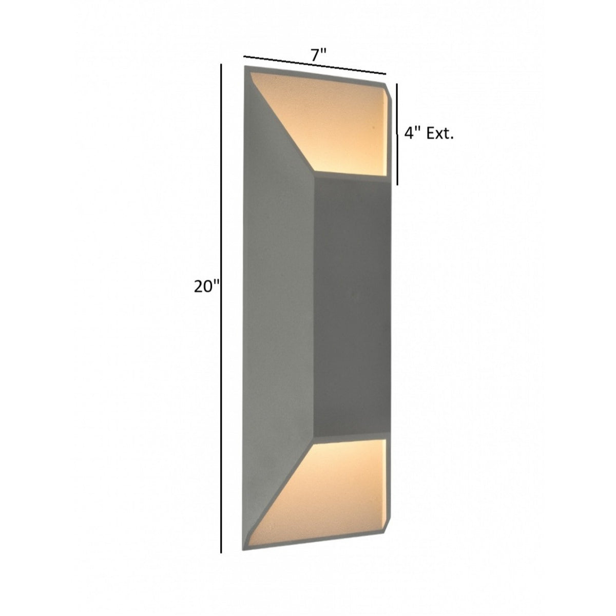 Avenue Outdoor Wide Cylindrical LED Wall Sconce AV9898-SLV installed on exterior — silver wide cylinder projecting warm circular light on surrounding wall