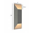 Avenue Outdoor Large Cylindrique LED Murale AV9899-SLV installé à l'extérieur — large cylindre argenté projetant une lumière circulaire chaude sur le mur environnant