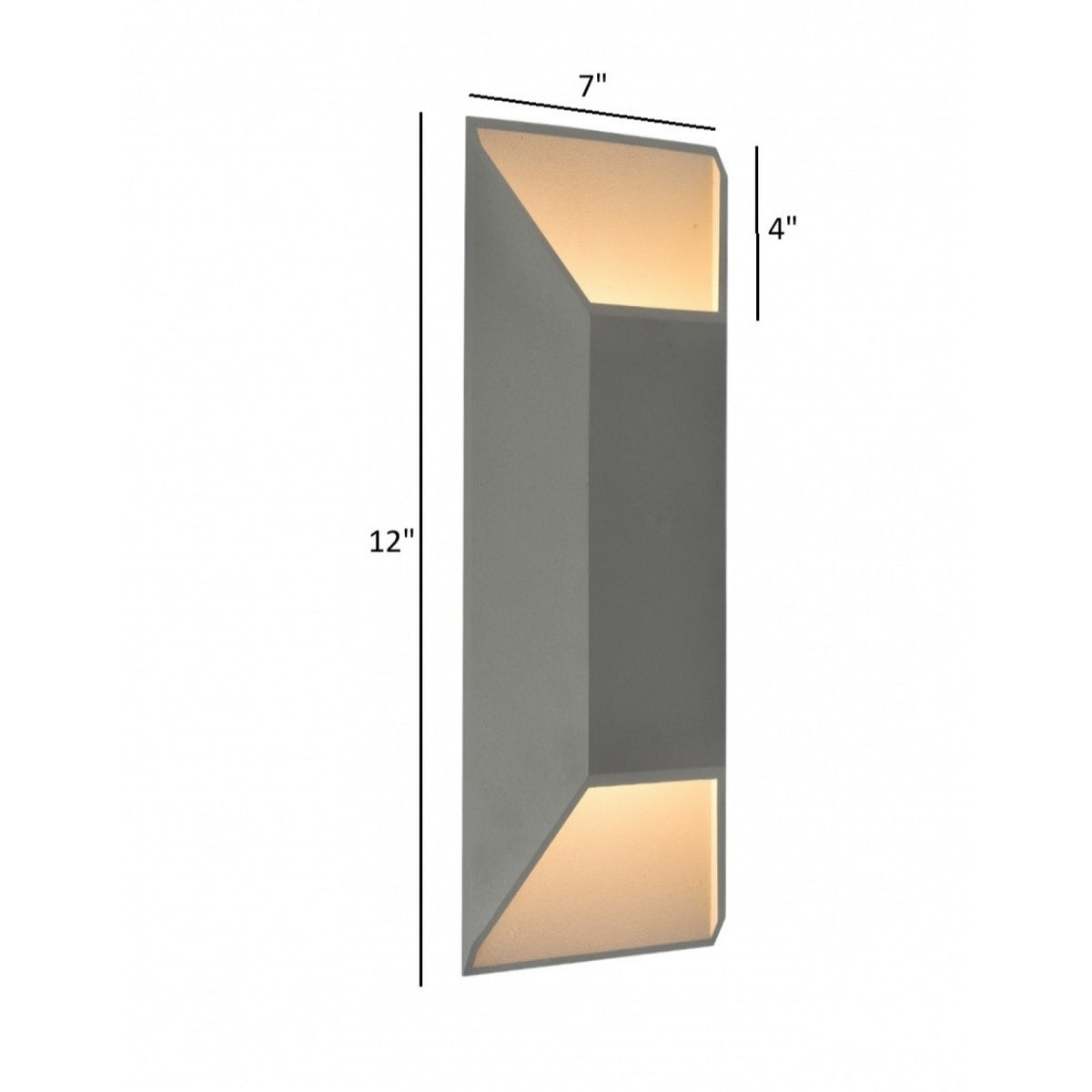 Avenue Outdoor Wide Cylindrical LED Wall Sconce AV9900-SLV installed on exterior — silver wide cylinder projecting warm circular light on surrounding wall