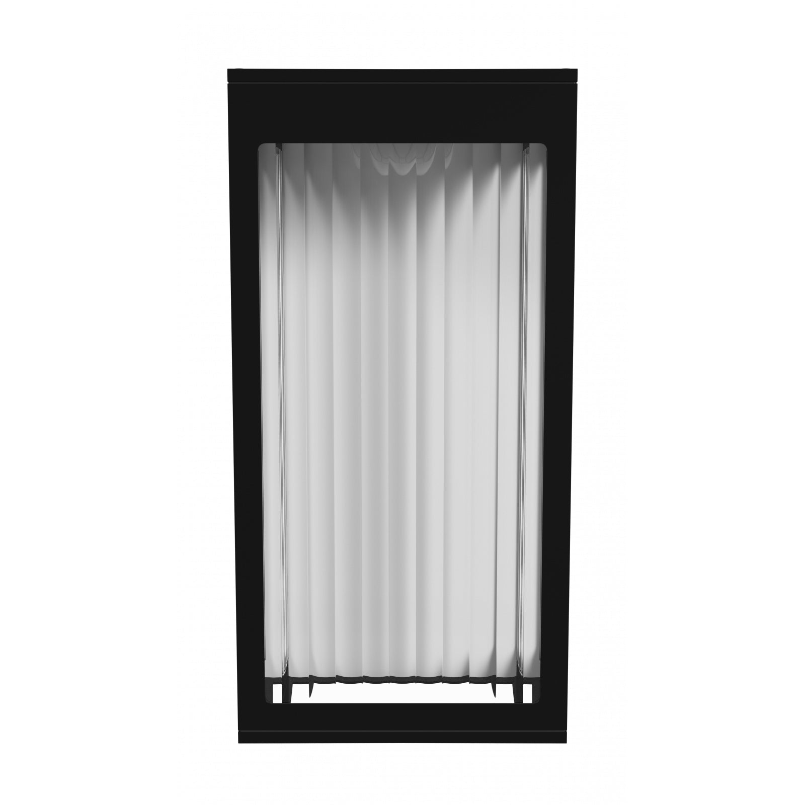 Avenue Outdoor Rectangular LED Wall Sconce AV9901-BLK front view — 12"H black flat rectangle with frosted LED face panel, white background