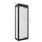 Avenue Outdoor Rectangular LED Wall Sconce AV9902-BLK installed on exterior — black sconce with clean diffused glow on wall surface