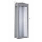Avenue Outdoor Rectangular LED Wall Sconce AV9902-SLV installed on exterior — silver sconce with clean diffused glow on wall surface