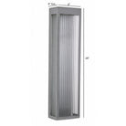 Avenue Outdoor Rectangular LED Wall Sconce AV9903-SLV installed on exterior — silver sconce with clean diffused glow on wall surface