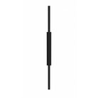 Avenue Outdoor Slim LED Wall Sconce AV2188-BLK three-quarter angle — shows white LED diffuser panel running along top edge
