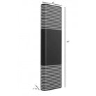 Avenue LED extérieure Murale AV2224-BLK installé sur un mur extérieur en briques, motif lumineux pointillé projeté par des perforations