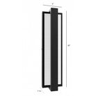 Panneau LED texturé extérieur Avenue Murale AV2918-BLK installé sur une façade moderne — lueur chaude et diffuse à travers la surface texturée