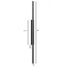 Avenue Outdoor Slim LED Wall Sconce AV2188-BLK close-up detail — matte black powder-coat finish and integrated LED top strip