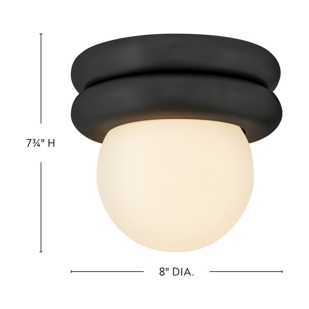 Lark 83291BK Noa Convertible Flush Mount in Black