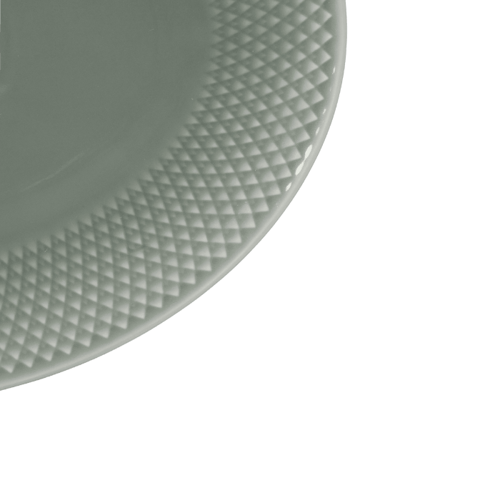 Lyngby Porcelæn 201870 Plat de service ovale Rhombe Earth en mousse