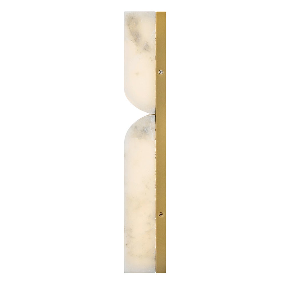 Fredrick Ramond FR41970LCB Alune LED Alabaster Sconce in Lacquered Brass