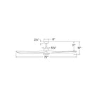 Luminaire intelligent à DEL Hinkley Lighting 903872FWB-LDD Swell Ventilateur  Noir mat / Noyer