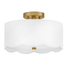 Lark 84381LCB Bliss Scalloped Flush Mount in Lacquered Brass