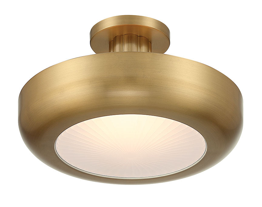 Eurofase 50389-025 Macey LED Semi-Flush Mount in Antique Brass