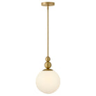 Lark 83027LCB Opalite Pendant in Lacquered Brass