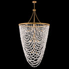 Fredrick Ramond FR41599DA Myra Cristal de roche à plusieurs niveaux Suspension en laiton vieilli