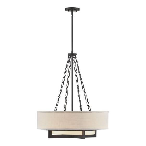 Savoy House - 7-4999-4-322 - Four Light Pendant - Brentwood - Warm Brass