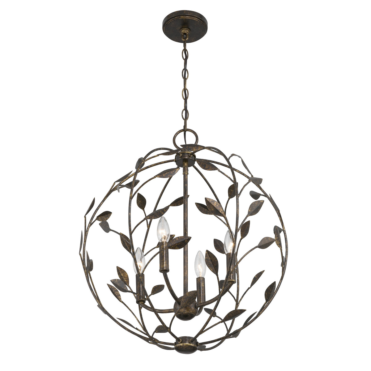 Maison Savoy 7-6704-4-334 Laska Suspension en bronze enchanté