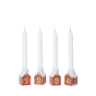 Kähler 693538 Porte-bougies de l'Avent en forme de pain d'épice, marron