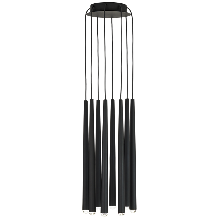 Visual Comfort Modern - 700TRSPPYL8RB-LED930 - LED Chandelier - Pylon - Nightshade Black