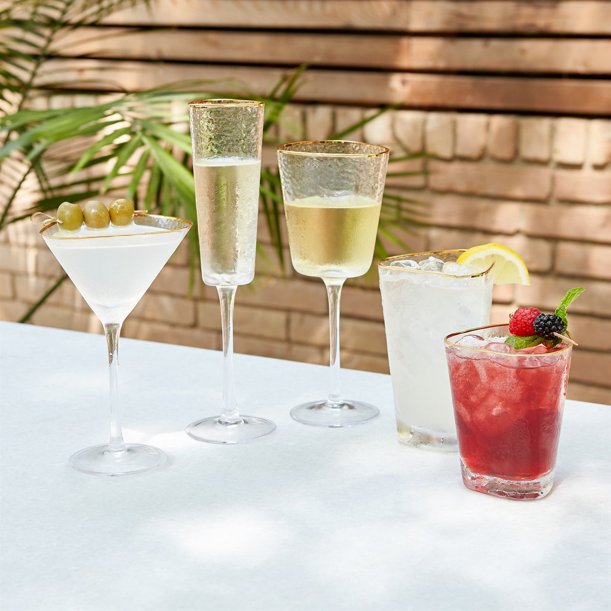 S/4 Verres martelés