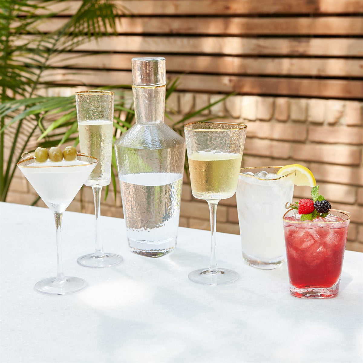 S/4 Verres martelés