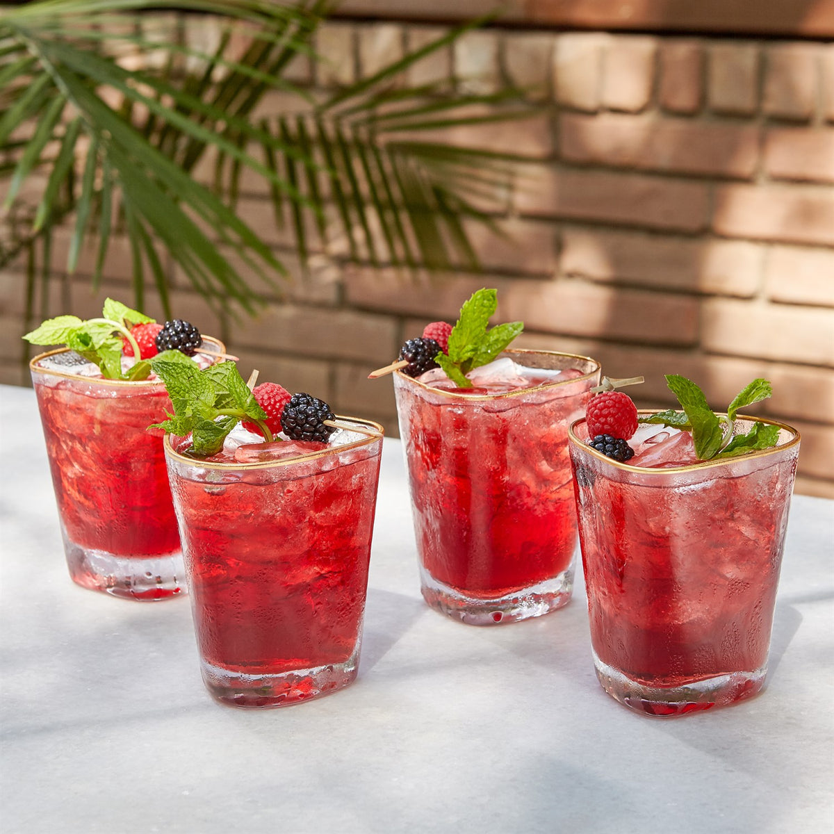 S/4 Verres martelés