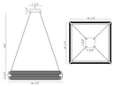 Eurofase 50053-018 Neoness LED Géométrique Suspendu en laiton vieilli