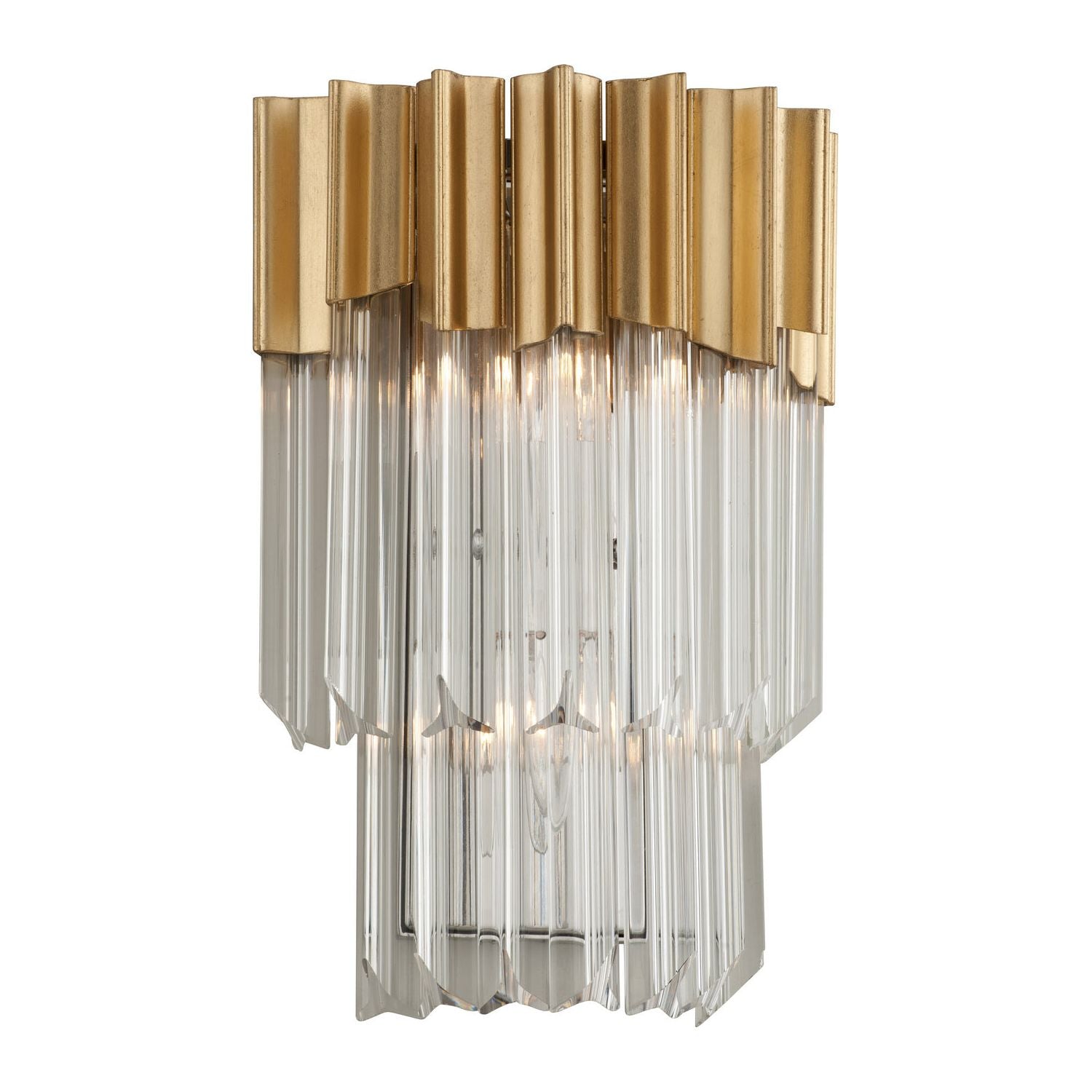 Corbett Lighting - 220-12-GL/SS - Two Light Wall Sconce - Charisma - Gold Leaf W Polished Stainless