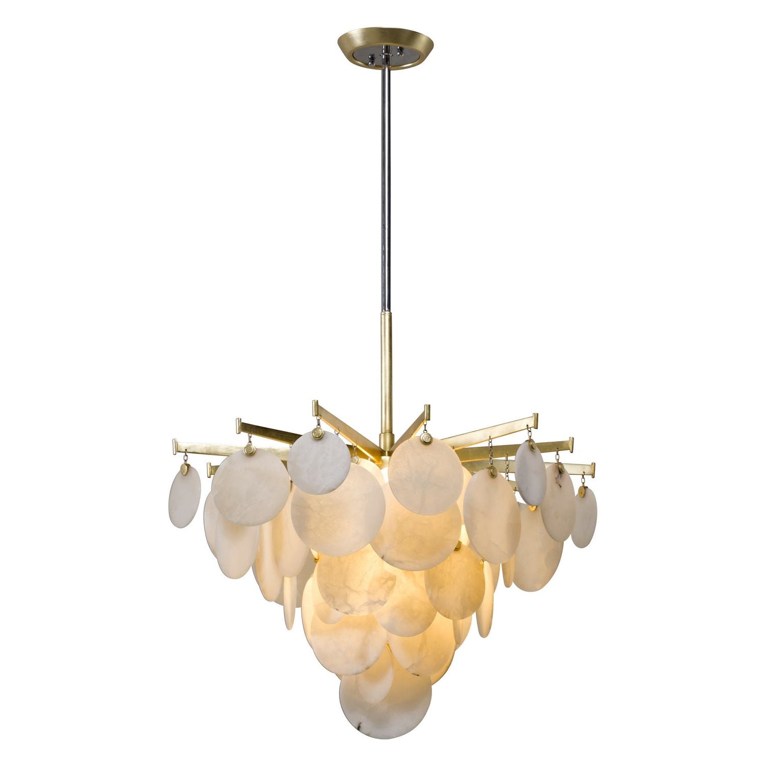 Corbett Lighting - 228-42-GL/SS - One Light Chandelier - Serenity - Gold Leaf W Polished Stainless
