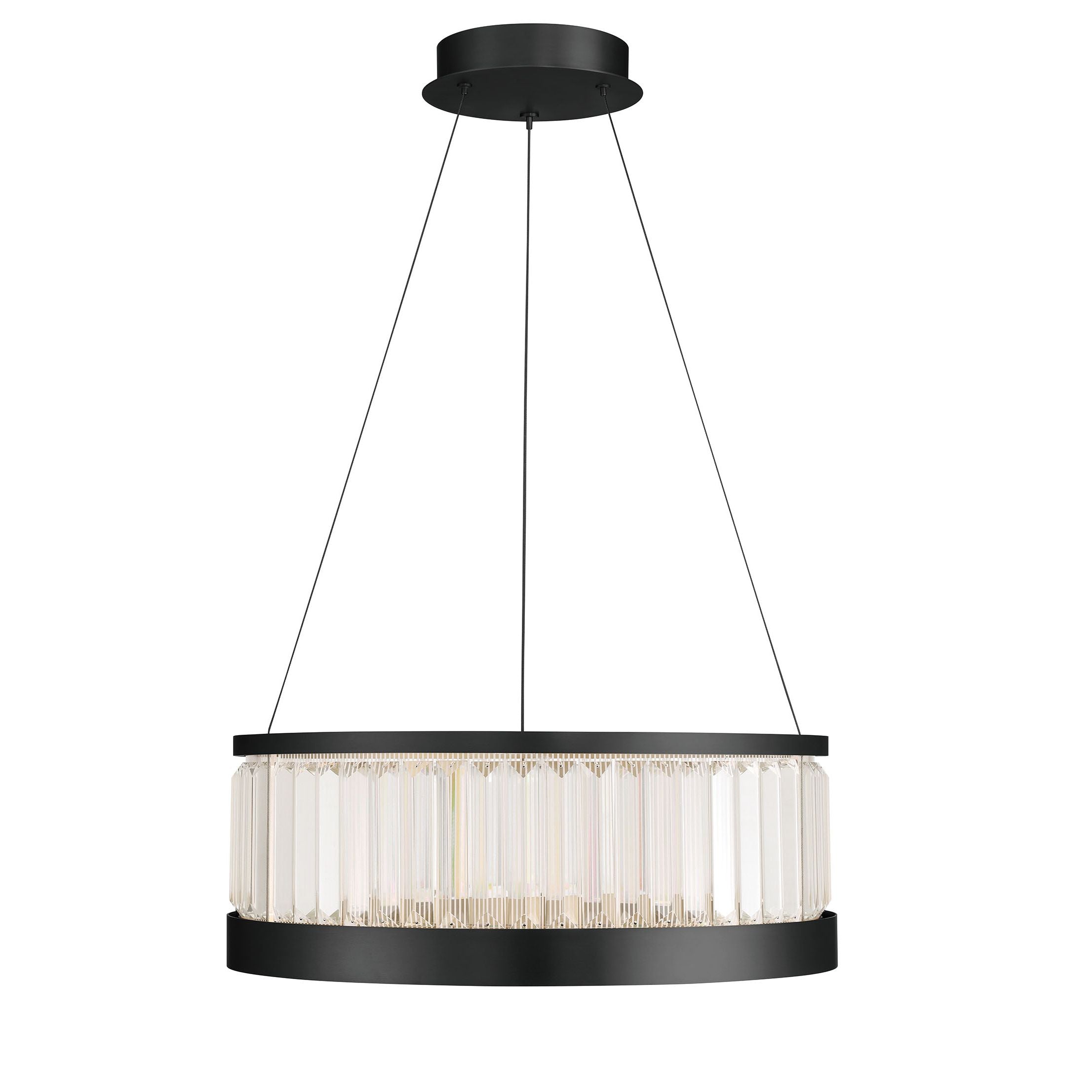 Eurofase 49353-020 Empra LED Cristal Suspension en noir mat