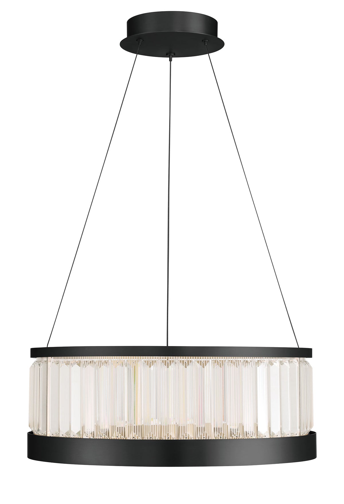 Eurofase 49353-020 Empra LED Crystal Pendant in Matte Black