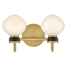 Meuble-lavabo Lucy de Lark (réf. 85592LCB-BK) en laiton laqué avec accents noirs