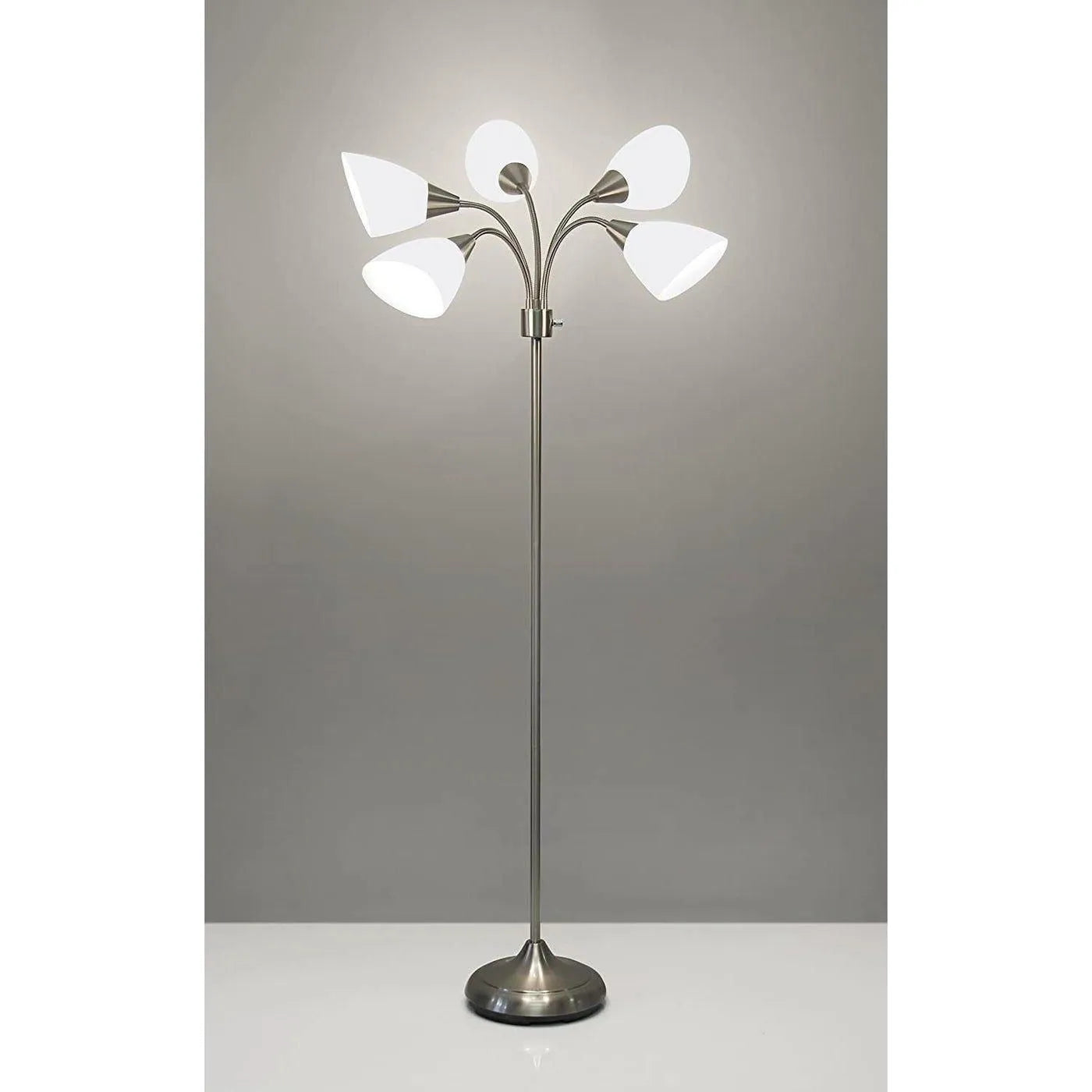 Adesso Home - 7205-22 - Five Light Floor Lamp - Five Light - Brushed Steel