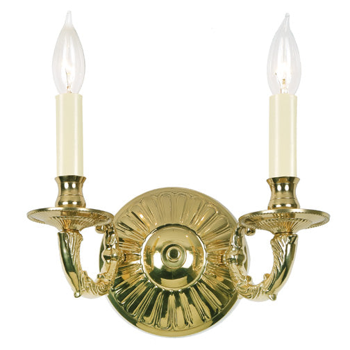 JVI Designs - 346-01 - Two Light Wall Sconce - San Clemente - Polished Brass
