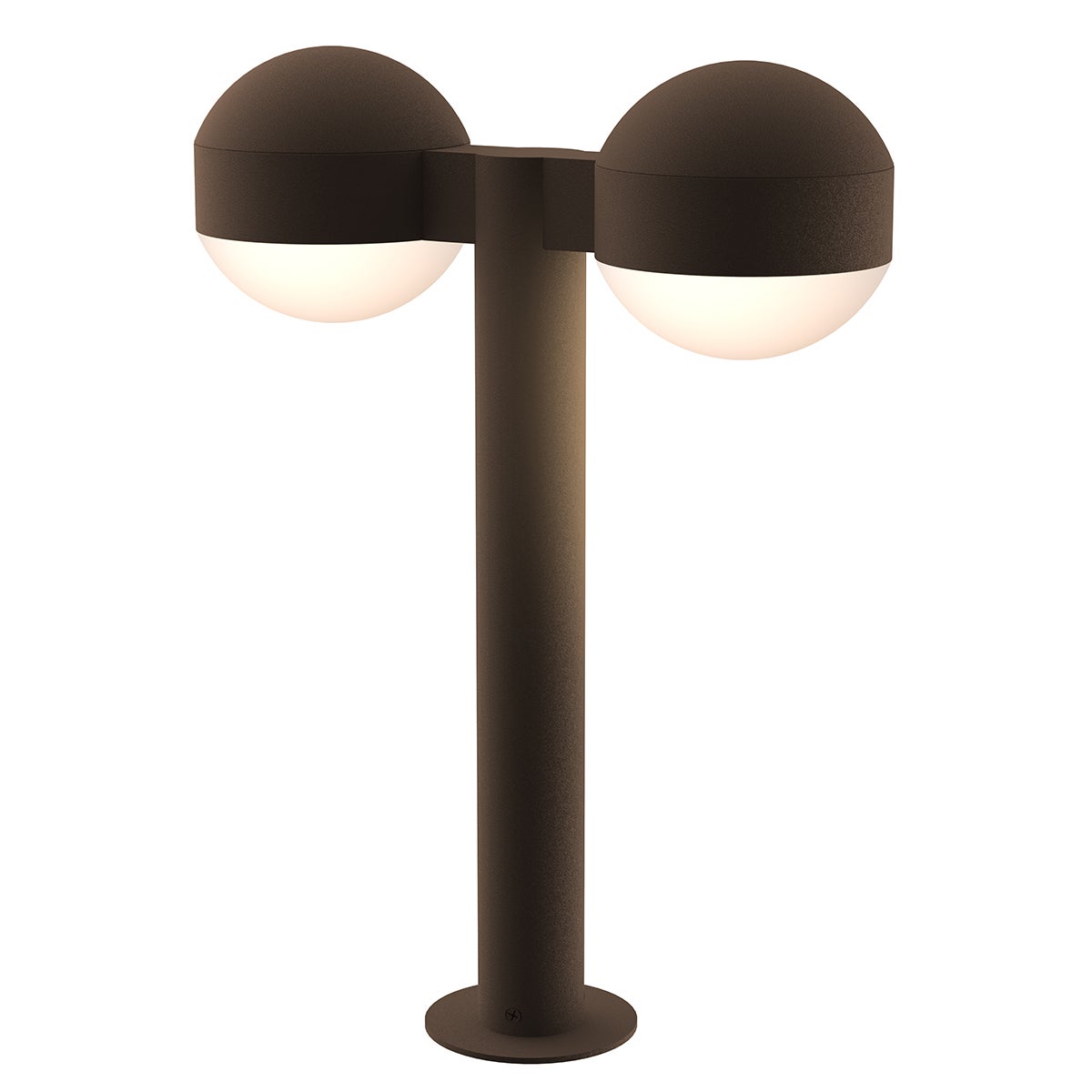 Sonneman 7306.DC.DL.72-WL REALS LED Double Bollard with Dome Cap in Textured Bronze