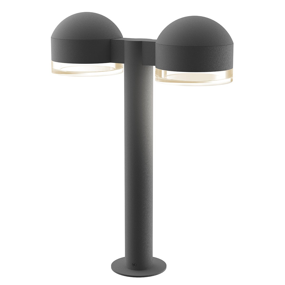 Sonneman 7306.DC.FH.74-WL REALS LED Double Bollard with Dome Cap in Textured Gray